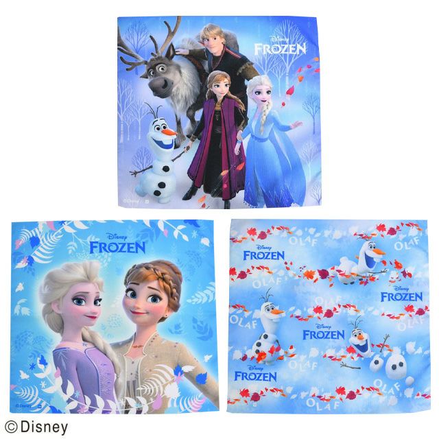 アナと雪の女王 【楽天スーパーSALE 最大60％OFF！！】 Disney ハンカチ ディズニー アナと雪の女王 スノーパーティー ハンカチーフ 3枚組