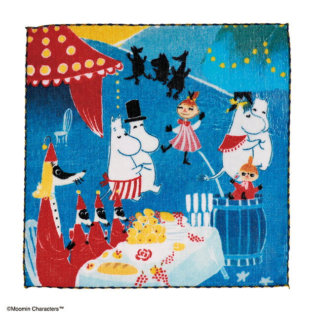 MOOMIN ムーミン 月夜のうたげ ミニタオル オーガニックコットン