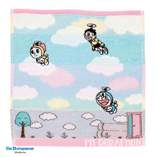I'm doraemon ドラえもん タケコプターさんぽ ミニタオル オーガニックコットン I'm doraemon ドラえもん タケコプターさんぽ ミニタオル オーガニックコットン