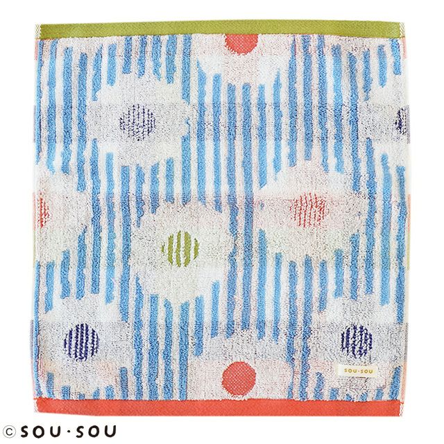 ハンドタオル SOU・SOU 白菊かれん (今治ネーム付き)