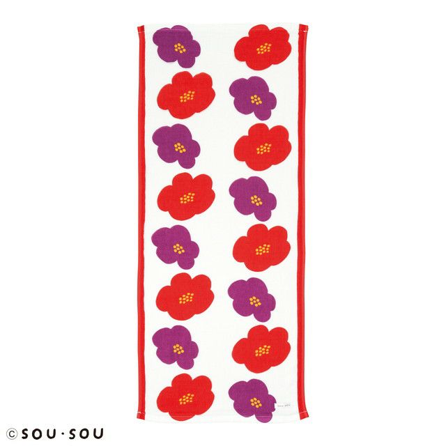ガーゼフェイスタオル SOU・SOU 花椿