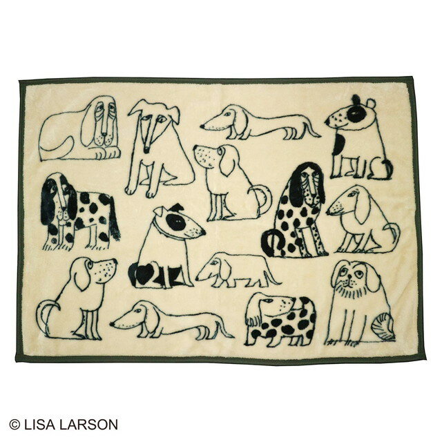 ひざ掛け リサ・ラーソン スケッチドッグひざかけのサムネイル