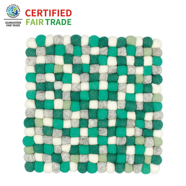 鍋敷き ネパール フェルト雑貨 ポコポコスクエア