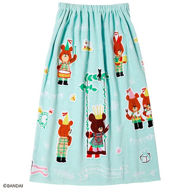 80cm丈巻きタオル くまのがっこう コラージュジャッキー 綿78% ポリエステル22%