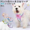 【300円クーポン】猫 犬ハーネス 抜けない 胴輪 リード 全4色 ダブルロック メッシュ猫犬ハーネス 猫犬用 ネコ キャット ねこ かわいい お出かけ おしゃ...