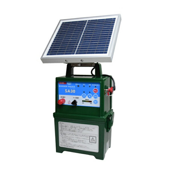 TIGER タイガー 屋外設置用 電気柵本器 『SA30SL』ソーラータイプ (品番 TBS-SA30SL) (電気さく 電柵 電気柵 ボーダーショック)