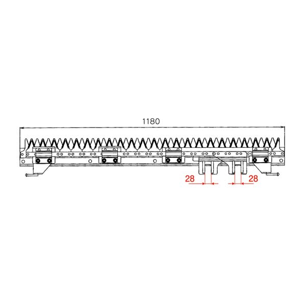 三菱 コンバイン刈刃 MC-210, MC-240, MC-270, MC-320 用 1台分セット (品番7022) [ナシモト工業製]