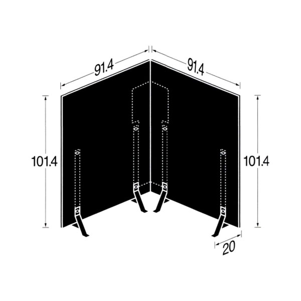 Andersen Stove ウォールヒートシールド コーナー用 品番 542096 薪ストーブ 