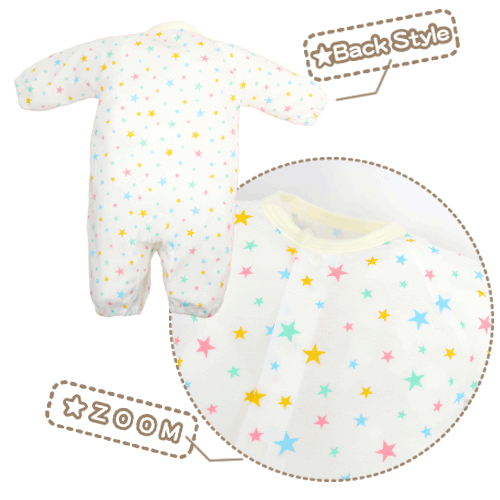 カラフルスター2WAYオール(帽子セット)送料無料 日本製 綿100% 50 〜 60 cm 長袖 ツーウェイオール 帽子 長袖 春 夏 秋 冬 カバーオール ドレス ロンパース キャップ 星柄 出産 退院 の 準備
