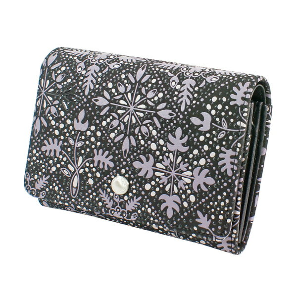 印伝 財布 財布 二つ折り財布 女性用 レディース 鹿革 本革 レザー カード入れが多い 花柄 ブランド 