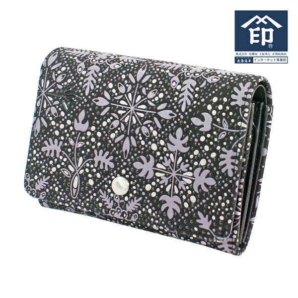 樂天商城 - 印伝 【甲州印伝 印傳屋 上原勇七】財布 財布 二つ折り財布 母の日【シアソム 9023】 女性用 レディース 鹿革 本革 レザー カード入れが多い 花柄 ブランド 春ギフト 母の日 贈り物【YM02】