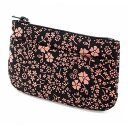 【財布 小銭入れ 小物入れ】甲州印伝 印傳屋 上原勇七【1002 アメリカンブルー 黒地×ピンク漆】 女性用 レディース 鹿革 本革 レザー シンプル 花柄 【...