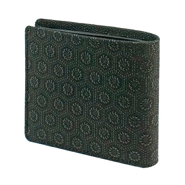 印伝 財布 財布 二つ折り財布 男性用 メンズ 鹿革 本革 レザー キャッシュレス シンプル 和柄 ブランド 