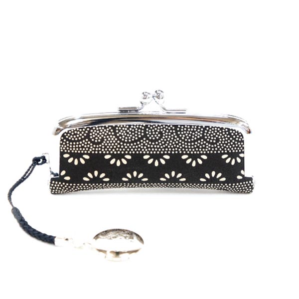 印伝 【甲州印伝 印傳屋 上原勇七】印鑑ケース 印鑑入れ 朱肉付き【4303 爪唐草 黒地×白漆】 男性用 メンズ 女性用 レディース 鹿革 本革 レザー 和柄...