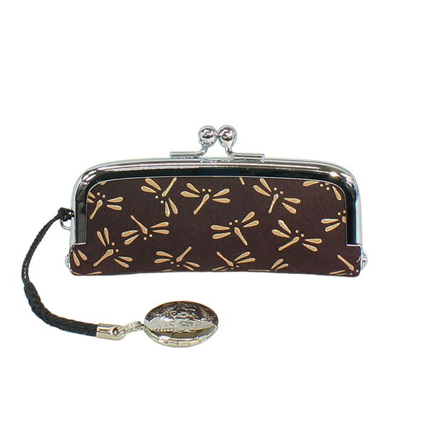 印伝 【甲州印伝 印傳屋 上原勇七】印鑑ケース 印鑑入れ 朱肉付き【4303 とんぼ 紫地×白漆】 男性用 メンズ 女性用 レディース 鹿革 本革 レザー 和柄...