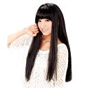 ストレートロングヘアー ブラック 丸惣MJH084 WIG ウィッグ カツラ 宴会 変装 イベント