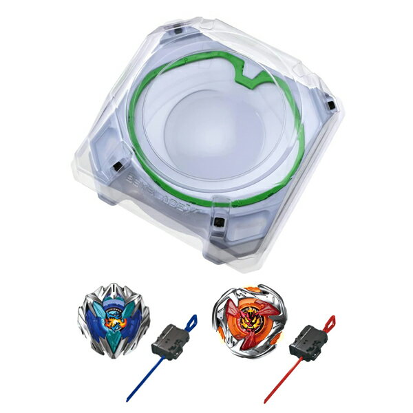 【3点セット】 1.BEYBLADE X ベイブレードX BX-10 エクストリームスタジアム 2.BEYBLADE X ベイブレードX BX-01 スターター ドランソード 3-60F 3.BEYBLADE X ベイブレードX BX-02 スターター ヘルズサイズ 4-60T 【3点セット】 ----------------------------------------------------------------------------------------------------------- 1.ベイブレードX BX-10 エクストリームスタジアム 【セット内容】 カバー(1),本体(1),留め具(4),ベイコードカード(1) ----------------------------------------------------------------------------------------------------------- 2.ベイブレードX BX-01 スターター ドランソード 3-60F ワインダーランチャー同梱のスターター。 ダッシュ性能に優れたビットと攻撃力の高いブレードで、高威力のXダッシュを実現したベイブレード。 【セット内容】 ブレード(1)、ラチェット(1)、ビット(1)、ワインダーランチャー(1)、 ワインダー(1)、取扱説明書(1) ----------------------------------------------------------------------------------------------------------- 3.ベイブレードX BX-02 スターター ヘルズサイズ 4-60T ワインダーランチャー同梱のスターター。 攻撃と防御のバランスが取れたパーツを組み合わせ、 さまざまな相手への対応力を高めているベイブレード。 【セット内容】 ブレード(1)、ラチェット(1)、ビット(1)、ワインダーランチャー(1)、 ワインダー(1)、取扱説明書(1) ----------------------------------------------------------------------------------------------------------- ■メーカー：タカラトミー(TAKARA TOMY) ■対象年齢：6歳以上 ■Copyright：(C)TOMY/Shogakukan (C)TOMY