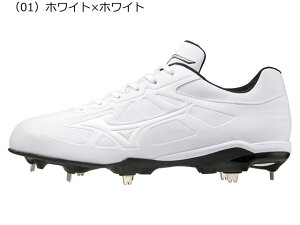 【Mizuno】【送料無料】金具固定式スパイク 白スパイク ワイド ライトレボバディー 11GM212101 ホワイト×ホワイト 軽量 熱中症対策 白スパ ひも スパイク 金属製 金具固定式 送料無料（北海道・沖縄・離島除く）【ミズノ】