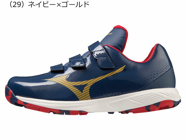 【Mizuno】トレーニング シューズ ライトレボトレーナー CR 限定カラー 11GT2325（29）ネイビー×ゴールド ベルト ト…