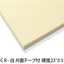 ゴムスポンジシートCR白 片面テープ付 厚4mm x 1M x 1Mクロロプレンゴム(サイズ若干余裕があります。)