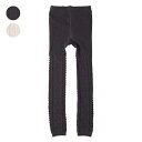 【10%OFFクーポン対象 5/6まで】【24秋冬セール20%OFF】子供服 Kids Foret (キッズフォーレ) リボン柄フロート編レギンス 85cm〜1...