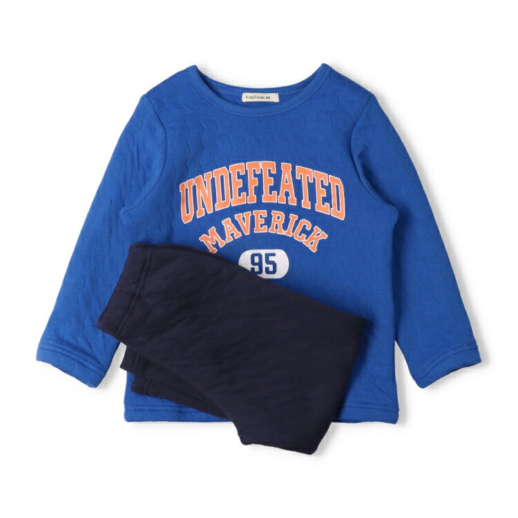 子供服 Kids Foret (キッズフォーレ) 【WEB限定】カレッジ風プリントキルト長袖パ...