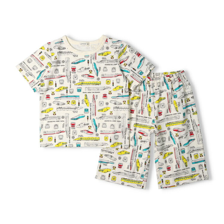 【26夏セール30%OFF】子供服 Kids Foret (キッズフォーレ) JR新幹線電車総柄半袖パジャマ marutaka-10037068 こどもの森 e-shop メーカー直営 サンプル画像2