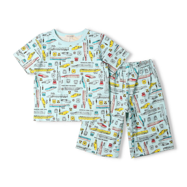 【26夏セール30%OFF】子供服 Kids Foret (キッズフォーレ) JR新幹線電車総柄半袖パジャマ marutaka-10037068 こどもの森 e-shop メーカー直営 サンプル画像3