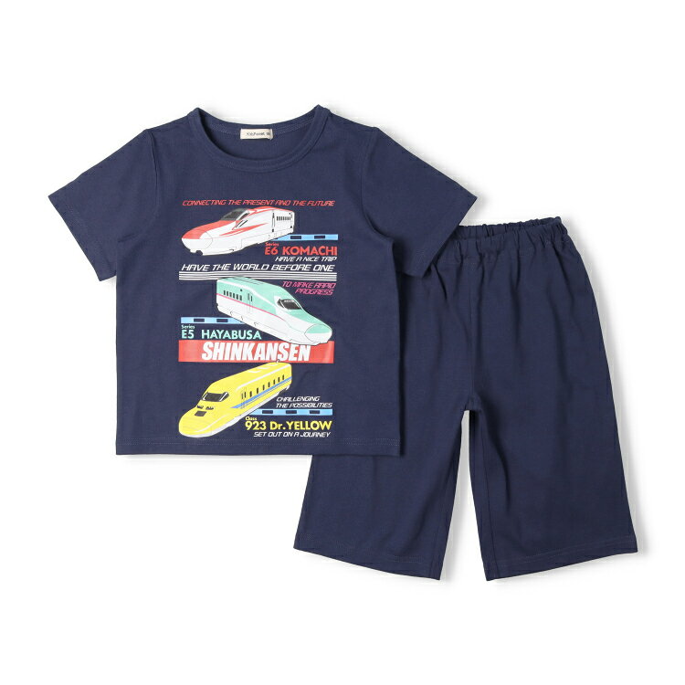 【26夏セール30%OFF】子供服 Kids Foret (キッズフォーレ) JR新幹線電車プリント半袖パジャマ 90cm 100cm 1 marutaka-10037069 こどもの森 e-shop メーカー直営 サンプル画像3