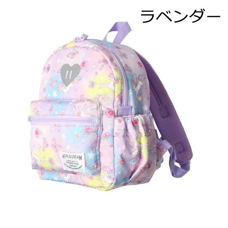 子供服 Kids Foret (キッズフォーレ) ユニコーン・苺総柄撥水ボンディングリュック・バックパック S M L キッズ 女の子 B81822の商品画像 2