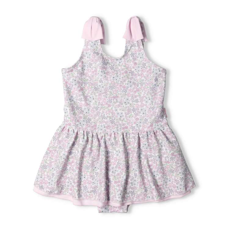 【24夏セール50%OFF】子供服 Kids Foret (キッズフォーレ) 小花柄ワンピース水着 9...