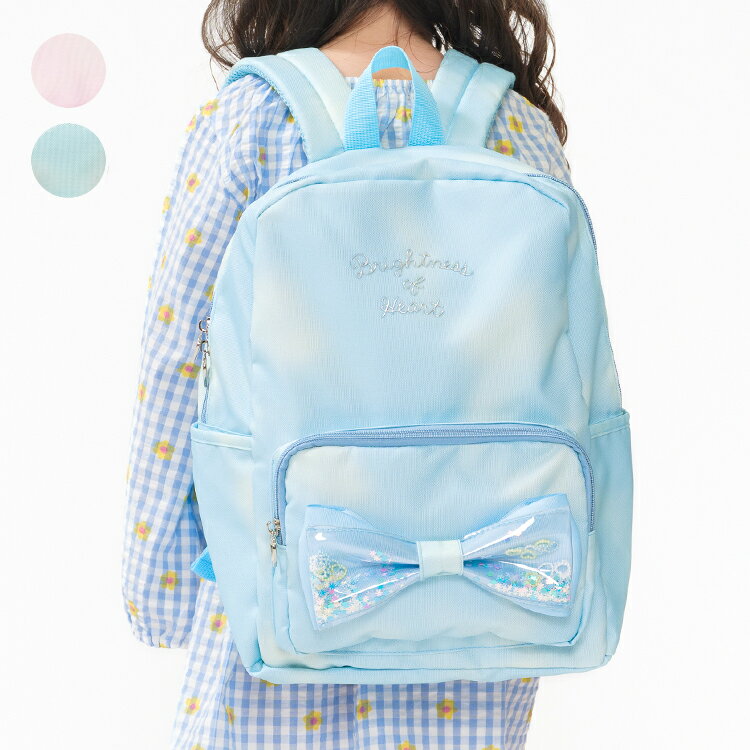 子供服 Kids Foret (キッズフォーレ) スパンコールリボン付撥水加工リュック・バックパック M，L B27638