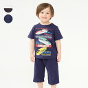 【店内全品ポイント5倍 5/16 01:59まで】子供服 Kids Foret (キッズフォーレ) JR新幹線電車プリント半袖パジャマ 90cm 100cm 1...