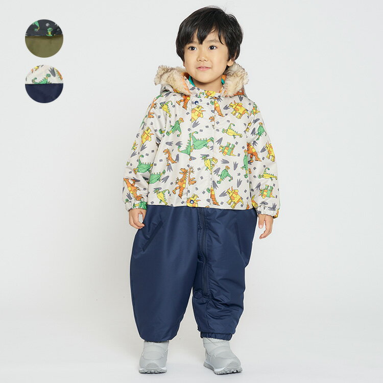  子供服 JollyJury (ジョリージュリー) ロボット恐竜柄スノーコンビ・ジャンプスーツ 80cm 90cm 100cm キッズ 男の子 F50780