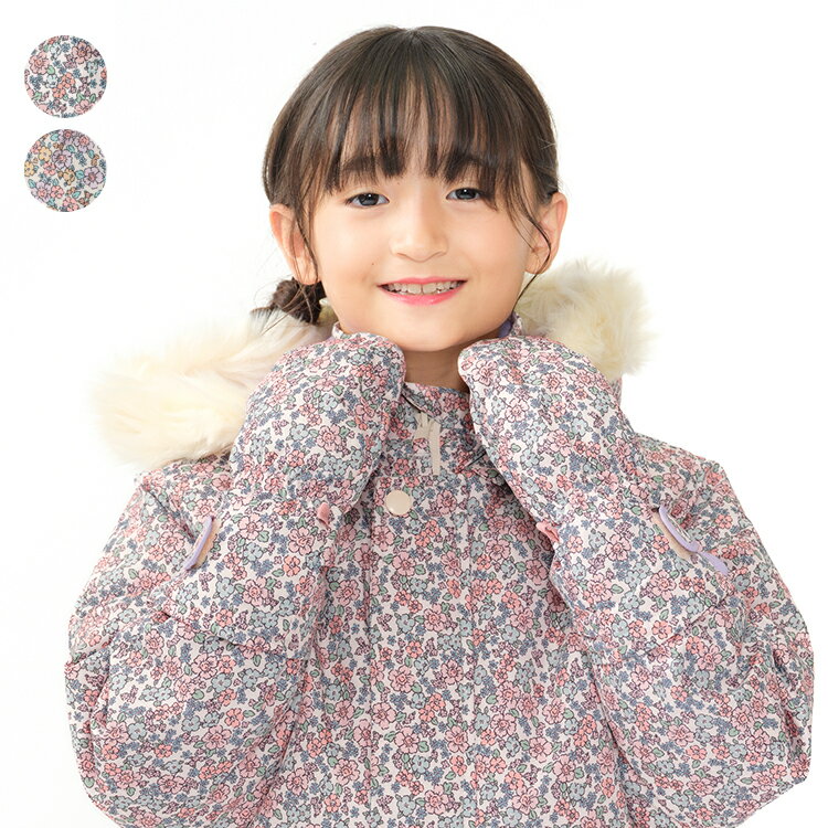Rakuten - 【25秋冬セール30％OFF】子供服 JollyJury (ジョリージュリー) 小花柄スノーグローブ・手袋 S，M F65881