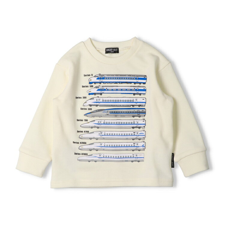 【25秋冬セール40％OFF】子供服 Hungry Heart (ハングリーハート) 歴代新幹線電車プリント裏 marutaka-10037534 こどもの森 e-shop メーカー直営 サンプル画像2