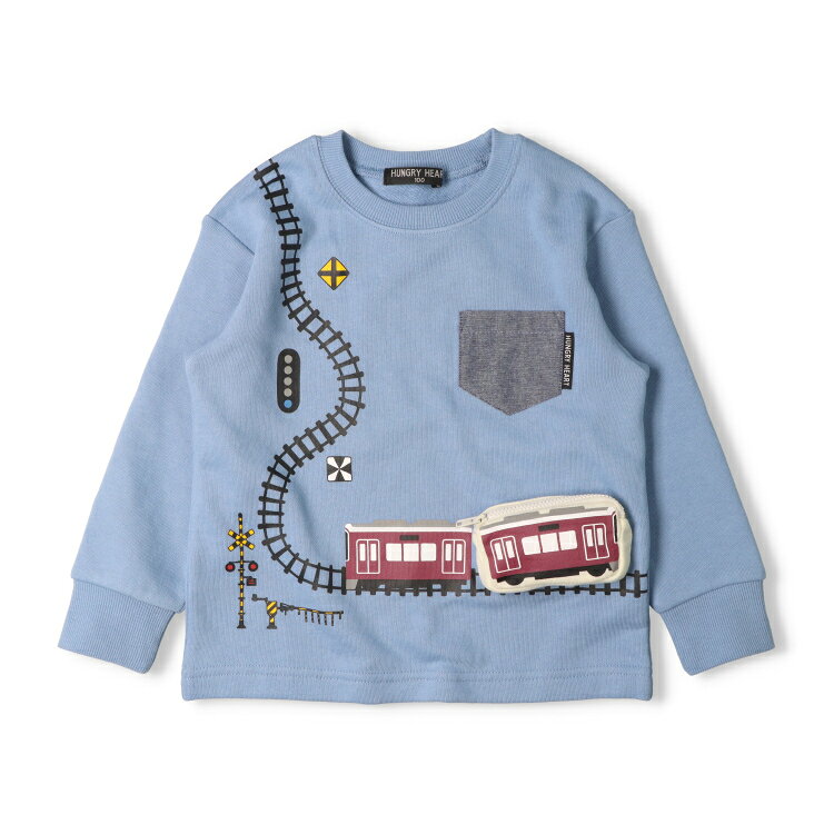 【25秋冬セール40％OFF】子供服 Hungry Heart (ハングリーハート) 阪急電車ポケット付裏毛トレーナー・スウェット 90cm 100cm 110cm 120cm 130cm K54681 marutaka-10037548 こどもの森 e-shop メーカー直営 サンプル画像3