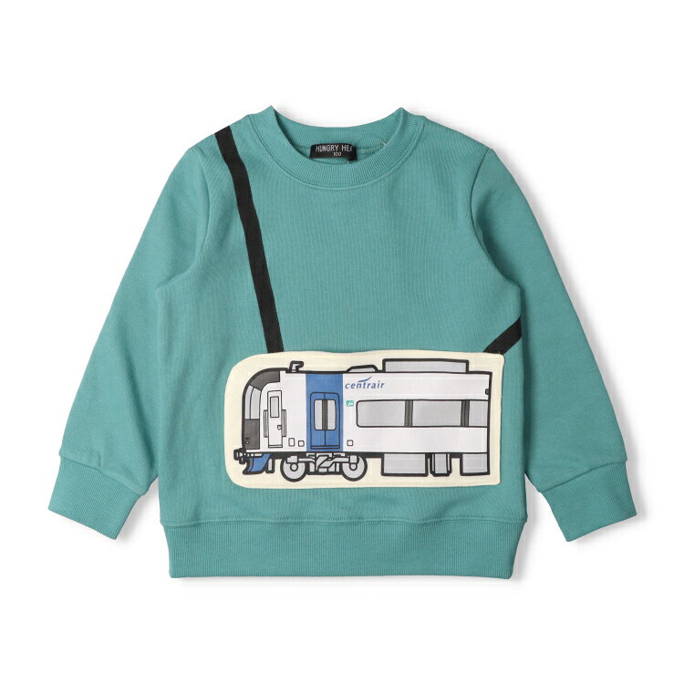 【25秋冬セール40％OFF】子供服 Hungry Heart (ハングリーハート) 名鉄電車ポシェット風裏毛トレーナー・スウェット 100cm 110cm 120cm 130cm K54687 marutaka-10037549 こどもの森 e-shop メーカー直営 サンプル画像2