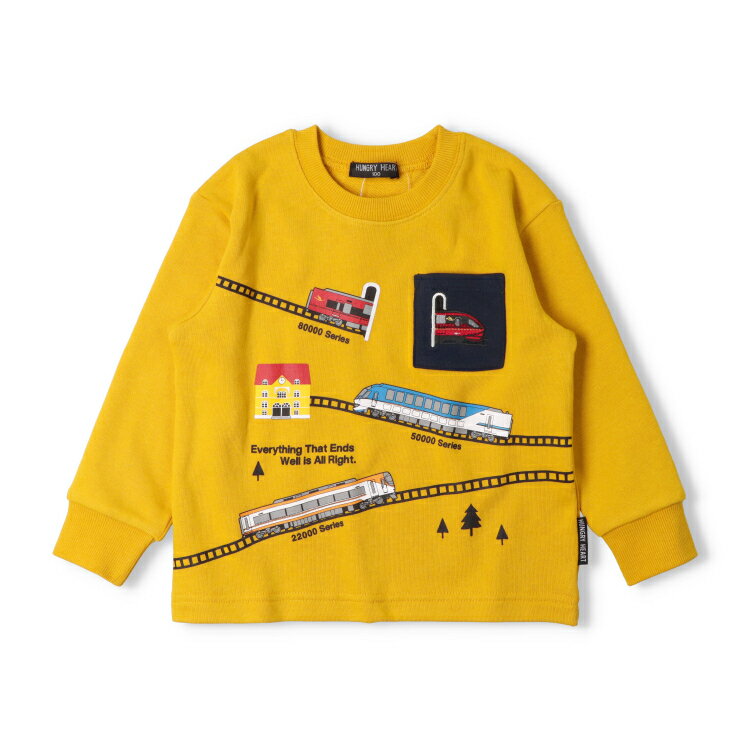 【25秋冬セール40％OFF】子供服 Hungry Heart (ハングリーハート) 近鉄電車刺繍ポ...