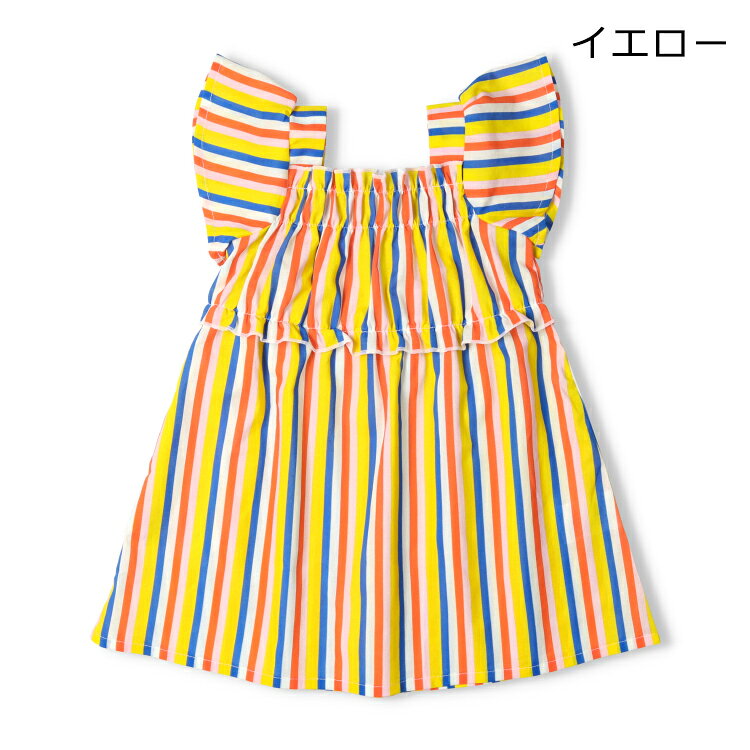 【25夏セール30％OFF】子供服 t/mini (ターカーミニ) ストライプ柄ワンピース 80cm 90cm 100cm 110cm 120cm 130cm K44330 marutaka-10037018 こどもの森 e-shop メーカー直営 サンプル画像2
