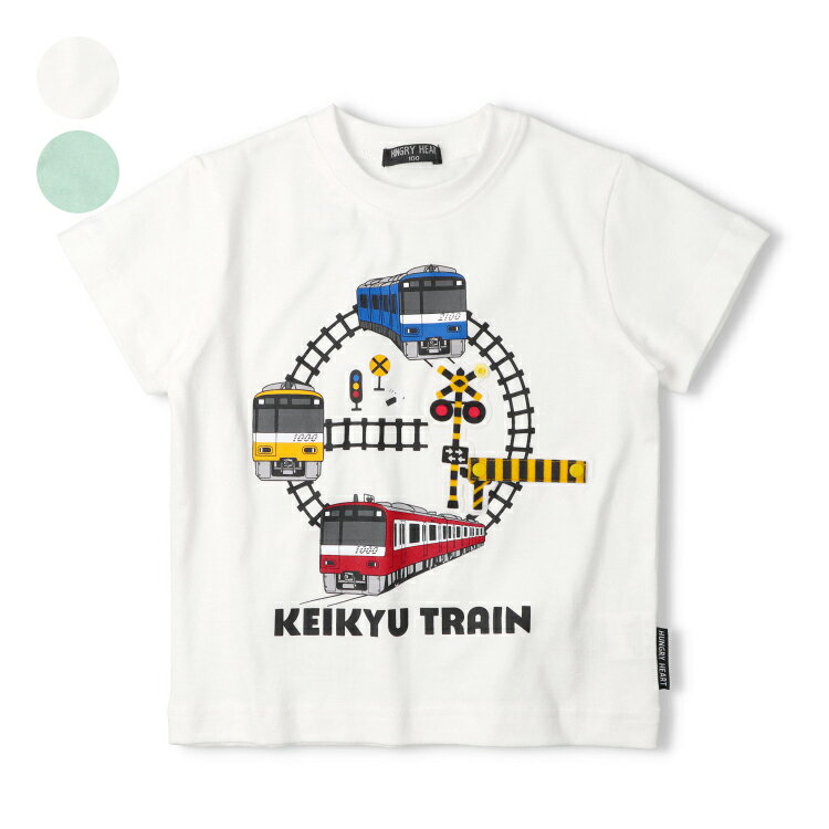 乐天商城 - 子供服 Hungry Heart (ハングリーハート) 京急電車踏切仕掛けTシャツ 80cm 90cm 100cm 110cm 120cm 130cm K36811