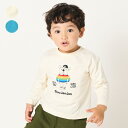【24秋冬セール30%OFF】子供服 moujonjon (ムージョンジョン) くま・レインボー刺繍長袖Tシャツ・ロンT 80cm〜140cm M52805
