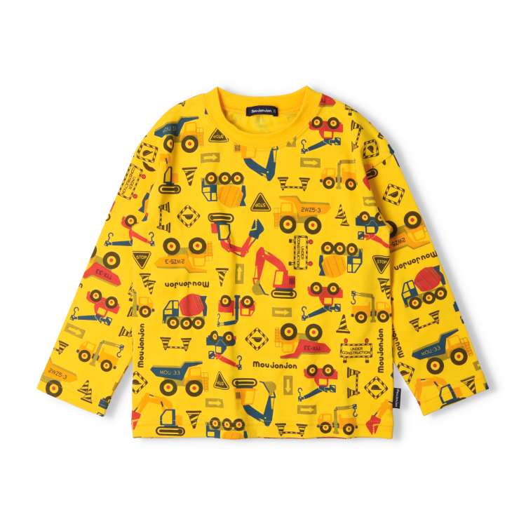 【24秋冬セール20%OFF】子供服 moujonjon (ムージョンジョン) 日本製 働く車総柄長袖Tシャツ・ロンT 90cm〜130cm M52852 marutaka-10036409 こどもの森 e-shop メーカー直営 サンプル画像3