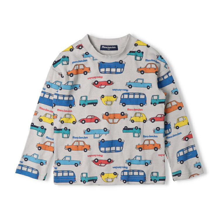 【25秋冬セール60％OFF】子供服 moujonjon (ムージョンジョン) 動物・車総柄接結長袖Tシャツ・ロンT 80cm 90cm 100cm 110cm 120cm 130cm 140cm M54808 marutaka-10037301 こどもの森 e-shop メーカー直営 サンプル画像3
