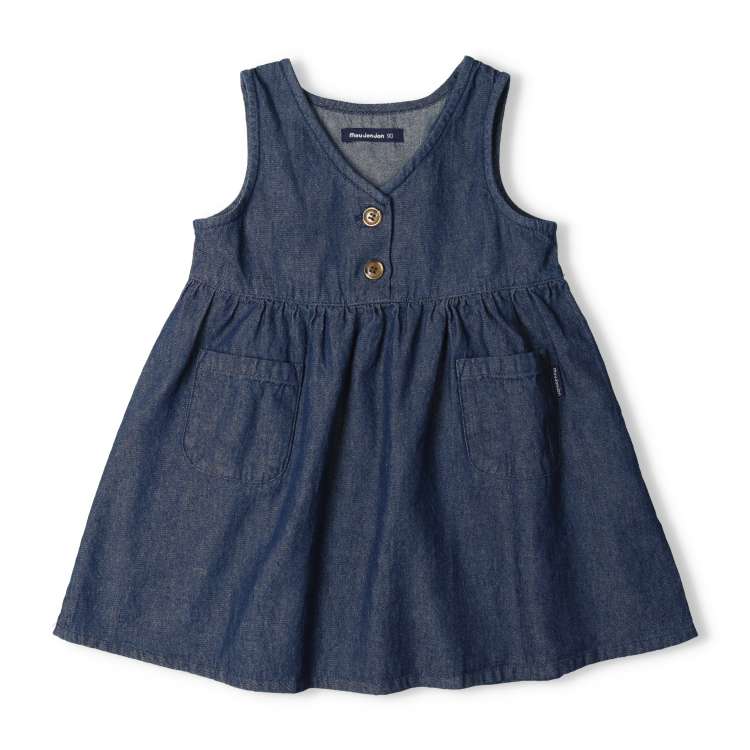 【25秋冬セール50％OFF】子供服 moujonjon (ムージョンジョン) デニムジャンパース...