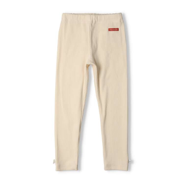 【25秋冬セール50％OFF】子供服 moujonjon (ムージョンジョン) 裾リボン付無地テレ...