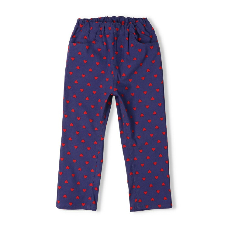 【25秋冬セール50％OFF】子供服 moujonjon (ムージョンジョン) ハート総柄のびのびツイル長パンツ・長ズボン 90cm 100cm 110cm 120cm 130cm 140cm M65004 marutaka-10037370 こどもの森 e-shop メーカー直営 サンプル画像3
