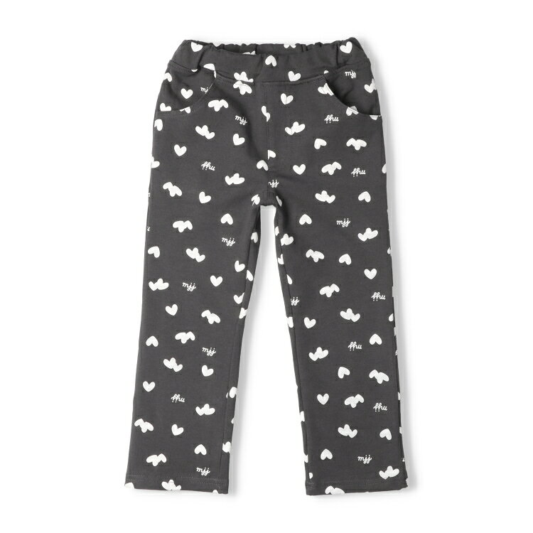 【25秋冬セール44％OFF】子供服 moujonjon (ムージョンジョン) ハート総柄ストレッチミニ裏毛長パンツ・長ズボン 90cm 100cm 110cm 120cm 130cm M65049 marutaka-10037617 こどもの森 e-shop メーカー直営 サンプル画像2
