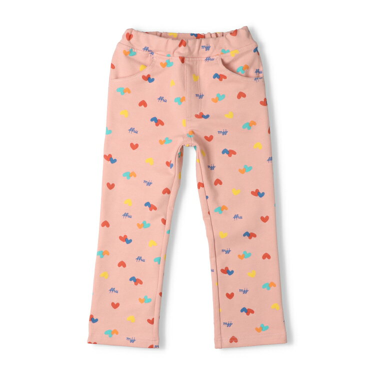 【25秋冬セール44％OFF】子供服 moujonjon (ムージョンジョン) ハート総柄ストレッチミニ裏毛長パンツ・長ズボン 90cm 100cm 110cm 120cm 130cm M65049 marutaka-10037617 こどもの森 e-shop メーカー直営 サンプル画像3