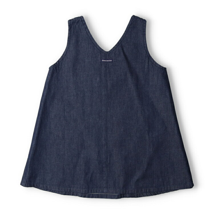 【26夏セール50%OFF】子供服 moujonjon (ムージョンジョン) デニムジャンパースカ...